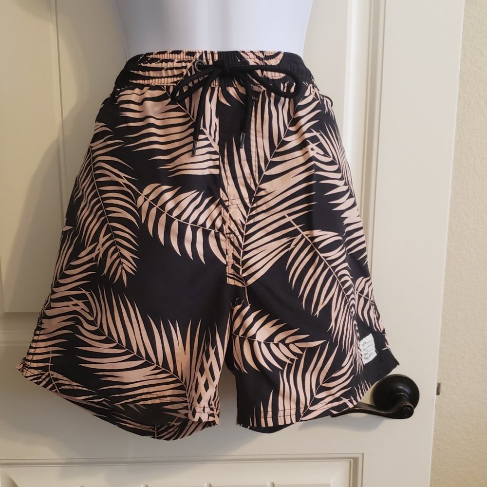 Adam Levine Palm Leaves Swim Shorts w/inner lining